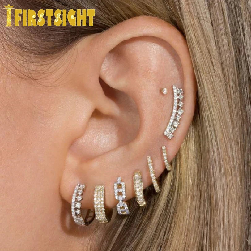 925 Silver Clear Cz Cluster Long Climber Earring