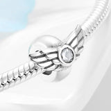 925 Silver Bee Crystal CZ Stopper Spacer Beads European DIY Bracelet