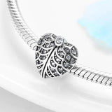 925 Silver Bee Crystal CZ Stopper Spacer Beads European DIY Bracelet