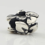 925 Silver Flower Charm Bead Fits European Bracelet