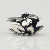 925 Silver Flower Charm Bead Fits European Bracelet