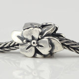925 Silver Flower Charm Bead Fits European Bracelet