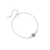 925 Silver Devil's Eye Bracelet Micro Zircon Female Jewelry Gift