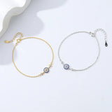 925 Silver Devil's Eye Bracelet Micro Zircon Female Jewelry Gift