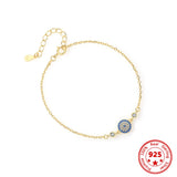 925 Silver Devil's Eye Bracelet Micro Zircon Female Jewelry Gift