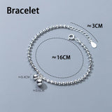 925 Sterling Silver Diamond-Cut Round Bead Ball Chain Anklets