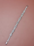 925 Sterling Silver Diamond Hemp Flowers Bracelet for Women