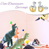 925 Silver Dinosaur Egg Stud Earrings Animal Jewelry Gift