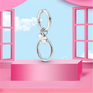 925 Sterling Silver Dog Paw Print Beads Cat Animal Charm Fit Pendant Bracelets