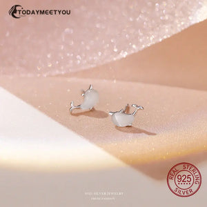 925 Silver Dolphin Opal Earring For Women Gift