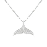 925 Silver Dolphin Tail Necklace Women Fine Jewelry Accessories