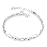 925 Silver Angel Wings Heart Charm Bracelets For Women
