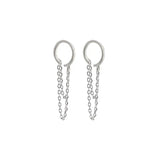 925 Silver Tassel Ear Cuff, Dainty Hoop Earring, Punk Dangle Gift