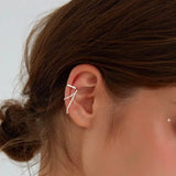 925 Silver Tassel Ear Cuff, Dainty Hoop Earring, Punk Dangle Gift