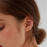 925 Silver Tassel Ear Cuff, Dainty Hoop Earring, Punk Dangle Gift