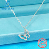 925 Silver Double Heart Necklace Pendant