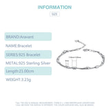 925 Silver Double Layers Bead Tennis Bracelet Chains for Women