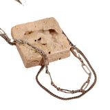 925 Sterling Silver Double Layers Chain Choker Necklace For Women