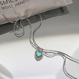 925 Silver Moonstone Pendant Necklace Women
