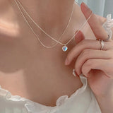 925 Silver Moonstone Pendant Necklace Women