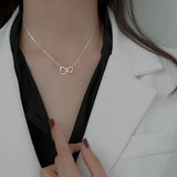 925 Silver Double Ring Heart Pendant for Women