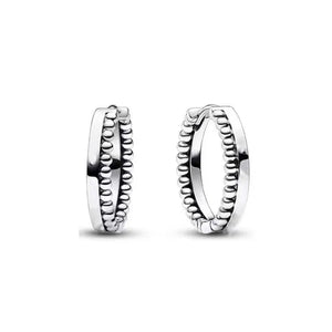 925 Sterling Silver Double Sided Earrings Women's Wedding Party Jewelry