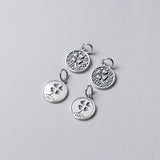 925 Silver Clover Pattern Charms 15mm Necklace Pendant