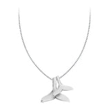 925 Silver Double Whale Tail Choker Necklace For Women