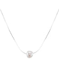 925 Silver Double Circle Zircon Necklace for Women