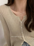 925 Silver Double Circle Zircon Necklace for Women