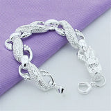 925 Silver Dragon Bracelet For Men Women Charm Wedding Jewelry Gift