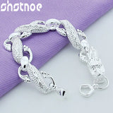 925 Silver Dragon Chain Bracelet Party Engagement Wedding Gift