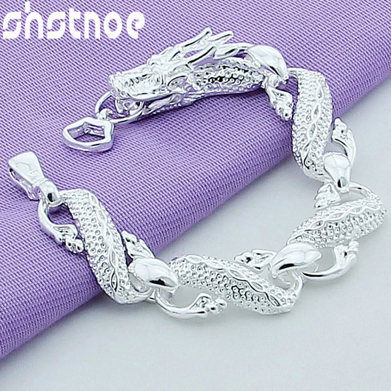 925 Silver Dragon Chain Bracelet Party Engagement Wedding Gift