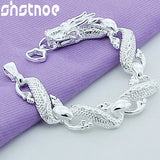 925 Silver Dragon Chain Bracelet Party Engagement Wedding Gift