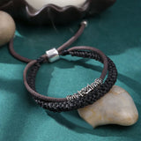925 Silver Dragon Knot Bracelet Retro Lucky Bracelet