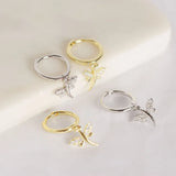 925 Silver Dragonfly Earrings Outdoor Casual Jewelry Gift