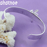 925 Silver Dragonfly Open Bangle Bracelet For Man Women