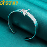 Dragonfly Bangle Bracelet Wedding Jewelry Silver 925