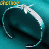 Dragonfly Bangle Bracelet Wedding Jewelry Silver 925