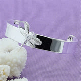 925 Silver Dragonfly Zircon Bangle for Woman Wedding Engagement