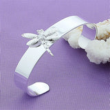 925 Silver Dragonfly Zircon Bangle for Woman Wedding Engagement
