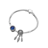 925 Silver Dreamcatcher Cat Bracelet Set for Women