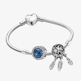 925 Silver Dreamcatcher Cat Bracelet Set for Women