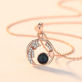 925 Silver Dream Planet Necklace Pendant for Women Clavicle Chain Jewelry