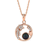 925 Silver Dream Planet Necklace Pendant for Women Clavicle Chain Jewelry