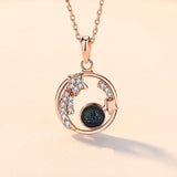 925 Silver Dream Planet Necklace Pendant for Women Clavicle Chain Jewelry