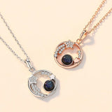 925 Silver Dream Planet Necklace Pendant for Women Clavicle Chain Jewelry