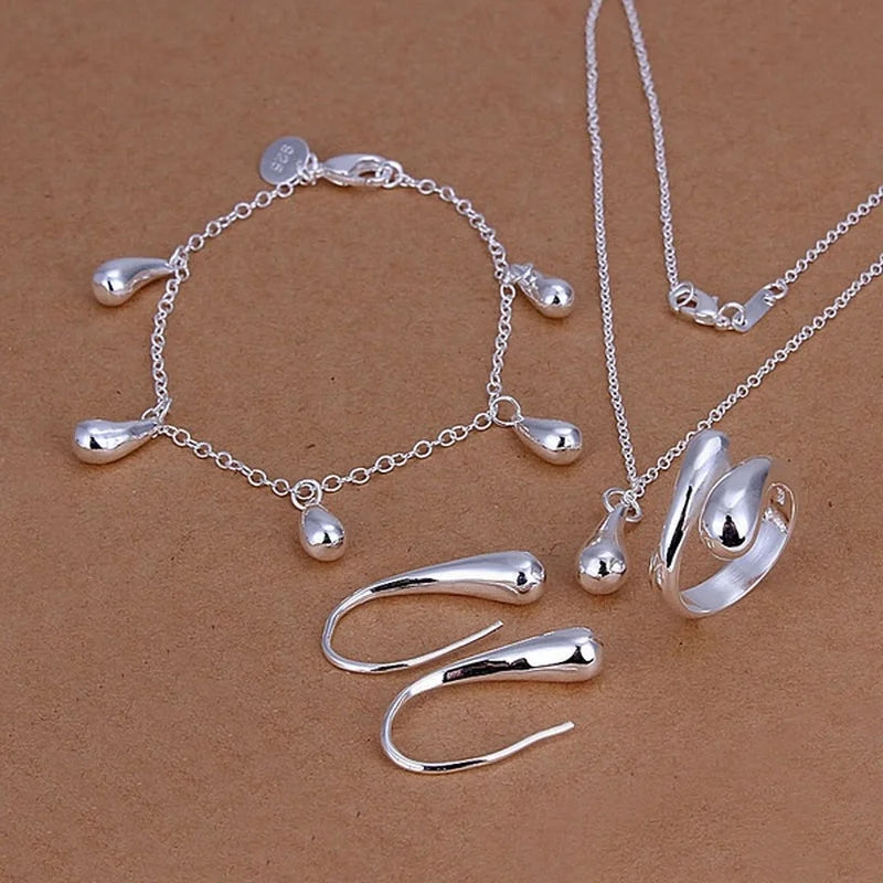 925 Silver Drop Jewelry Set High Classic Wedding Women S223