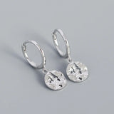 925 Silver Drop Earrings Women Minimalist Gothic Accessories
