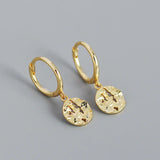 925 Silver Drop Earrings Women Minimalist Gothic Accessories